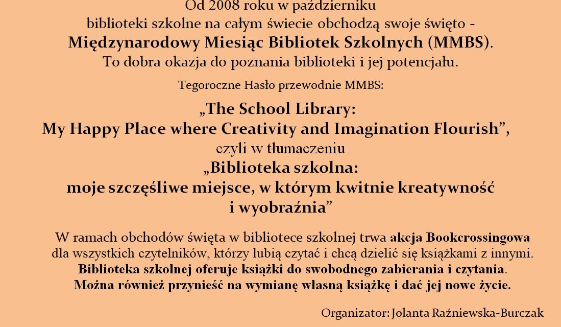 Międzynarodowy Miesiąc Bibliotek Szkolnych