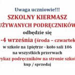 SZKOLNY KIERMASZ UŻYWANYCH PODRĘCZNIKÓW