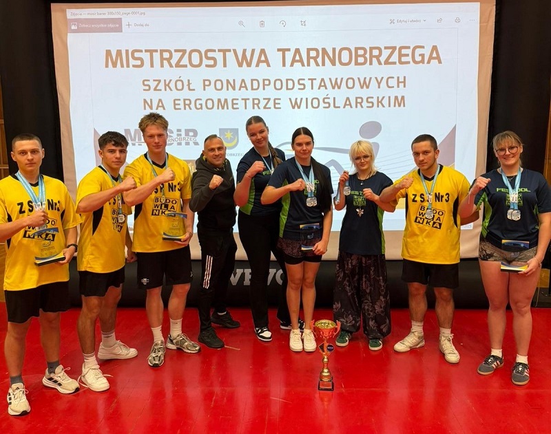 🦚Mistrzostwa Tarnobrzega Szkół Ponadpodstawowych na ergometrze wioślarskim
