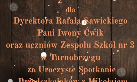 Dzieci dziękują za wspaniałe spotkanie oraz niezapomniane przeżycia 🙂