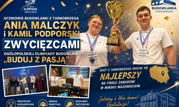 🏵️🥇Z głęboką dumą i radością składamy najserdeczniejsze gratulacje Ani i Kamilowi za zdobycie 1️⃣ miejsca w finale Ogólnopolskiej Olimpiady „Buduj z Pasją” 2026!