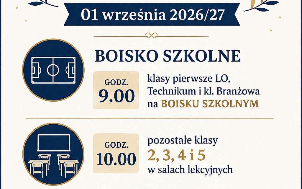 Rozpoczęcie Roku Szkolnego 2026/27