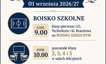 Rozpoczęcie Roku Szkolnego 2026/27