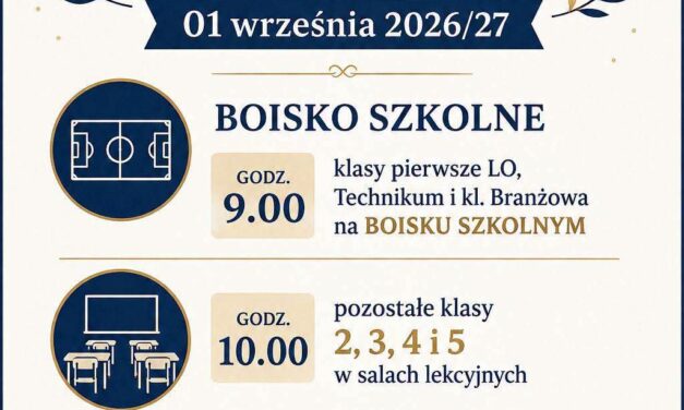 Rozpoczęcie Roku Szkolnego 2026/27