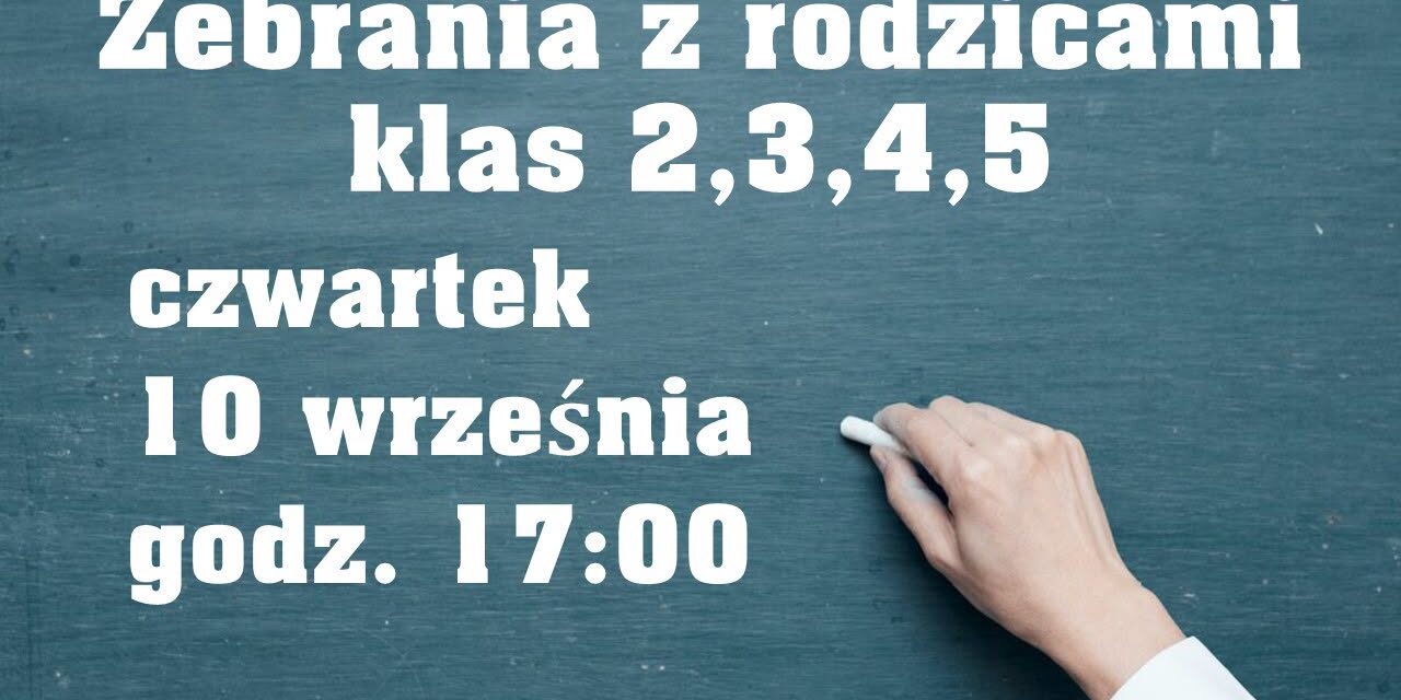 Zebrania z rodzicami klas starszych