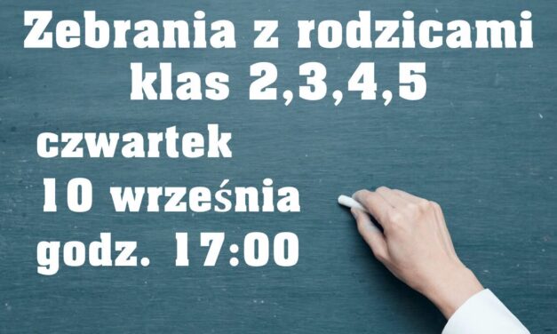 Zebrania z rodzicami klas starszych