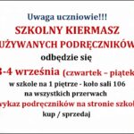 SZKOLNY KIERMASZ UŻYWANYCH PODRĘCZNIKÓW